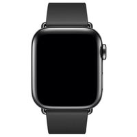 Apple Leather Band Modern Buckle Apple Watch Series 1 á 9 / SE (38/40/41 mm) | Series 10 (42 mm) - Taille M - Noir