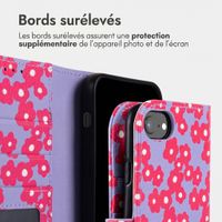 imoshion Étui de télephone portefeuille Design Apple iPhone 17e / 16e - Dusty Rose Blossoms