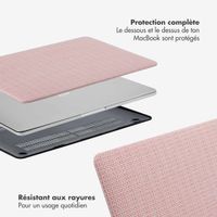Selencia Coque tissée pour Apple MacBook Pro 16 pouces (2021) / Pro 16 pouces (2023) M3 chip - Rose
