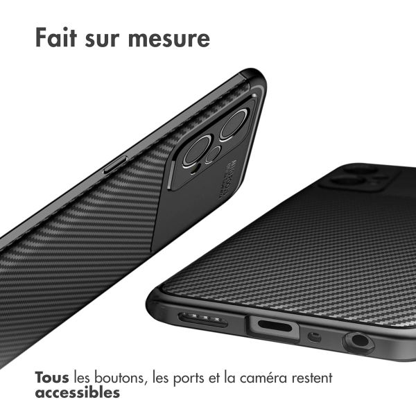 imoshion Coque silicone Carbon Realme 9 Pro Plus - Noir