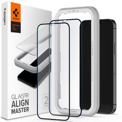 Spigen Protection d'écran en verre trempé AlignMaster Cover 2 Pack Apple iPhone 12 (Pro)