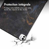 imoshion Coque tablette Design Trifold Apple iPad Pro 11 (2024) M4 - Black Marble
