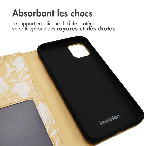 imoshion ﻿Étui de téléphone portefeuille Design iPhone 11 - Yellow Flowers