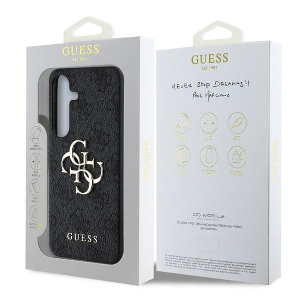 Guess Coque 4G Metal Logo Backcover Samsung Galaxy S25 Plus - Noir
