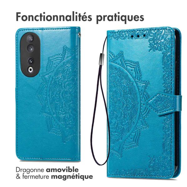 imoshion Etui de télephone Mandala Honor 90 - Turquoise