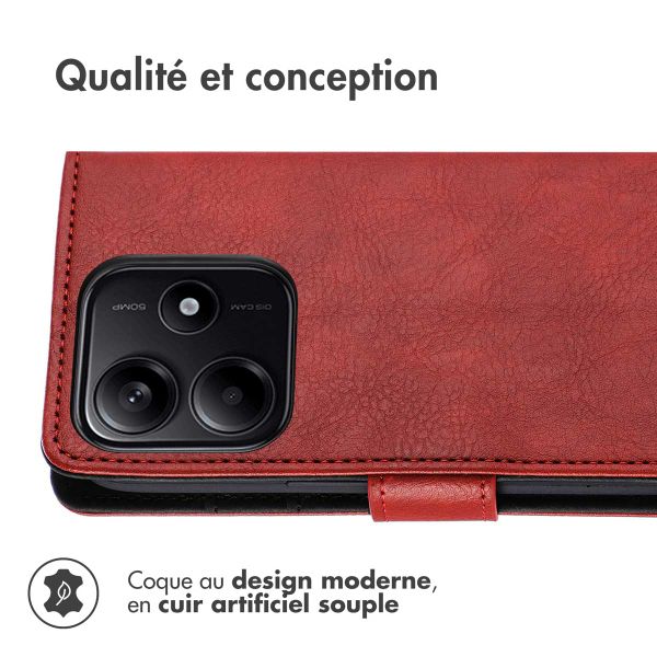 imoshion Étui de téléphone portefeuille Xiaomi Redmi Note 14 (5G) - Rouge