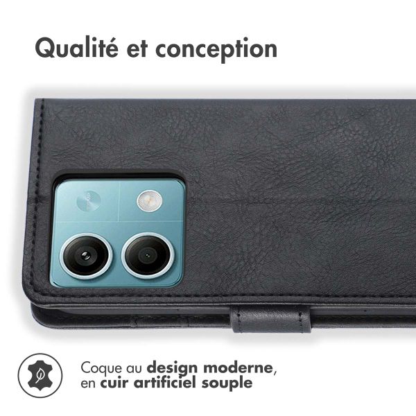 imoshion Étui de télephone portefeuille Xiaomi Redmi Note 13 (5G) - Noir