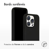 Accezz Coque Liquid Silicone avec MagSafe Apple iPhone 15 Pro - Noir
