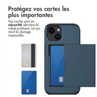 imoshion Coque arrière avec porte-cartes Apple iPhone 15 - Bleu foncé
