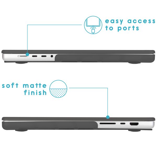 imoshion Coque Laptop Apple MacBook Pro 14 pouces (2021 / 2023 M3 chip / 2024 M4 chip) - A2442 / A2779 / A2918 / A3112 / A3185 / A3401 - Noir