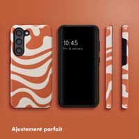 Selencia Coque arrière Vivid Tough Samsung Galaxy S23 - Dream Swirl Orange