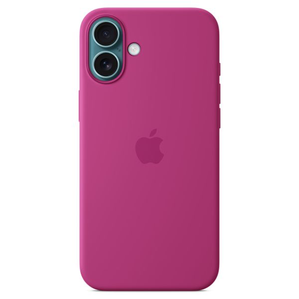 Apple Coque en silicone MagSafe Apple iPhone 16 Plus - Fuchsia