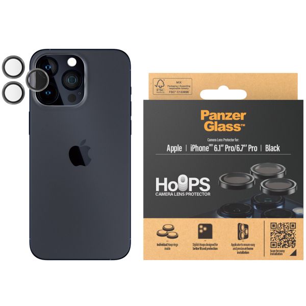 PanzerGlass Protection Caméra Hoop Optic Rings iPhone 15 Pro / 15 Pro Max