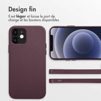 Accezz Coque arrière en cuir avec MagSafe iPhone 12 (Pro) - Heath Purple