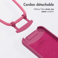 imoshion Coque arrière Color avec cordon amovible et MagSafe Apple iPhone 12 (Pro) - Raspberry