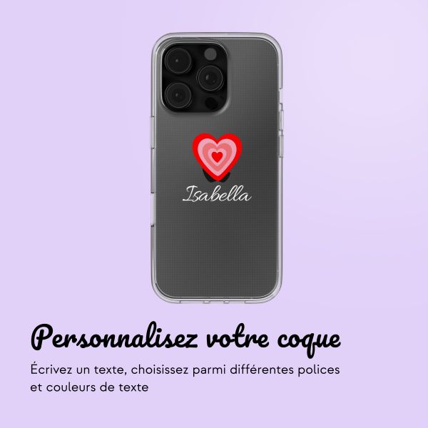 Coque personnalisée avec un cœur iPhone 16 Pro Max - Transparent