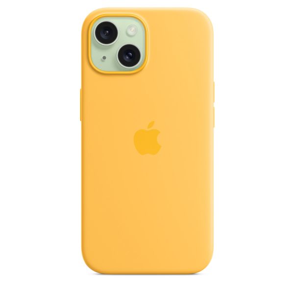 Apple Coque en silicone MagSafe Apple iPhone 15 - Sunshine