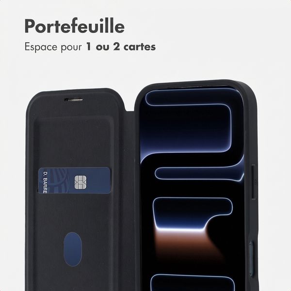 imoshion Bookcase transparente avec MagSafe Apple iPhone 17 Pro Max - Noir