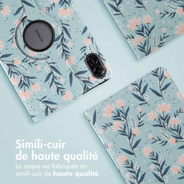 imoshion Coque tablette Design rotatif à 360° Honor Pad X9 - Flowers