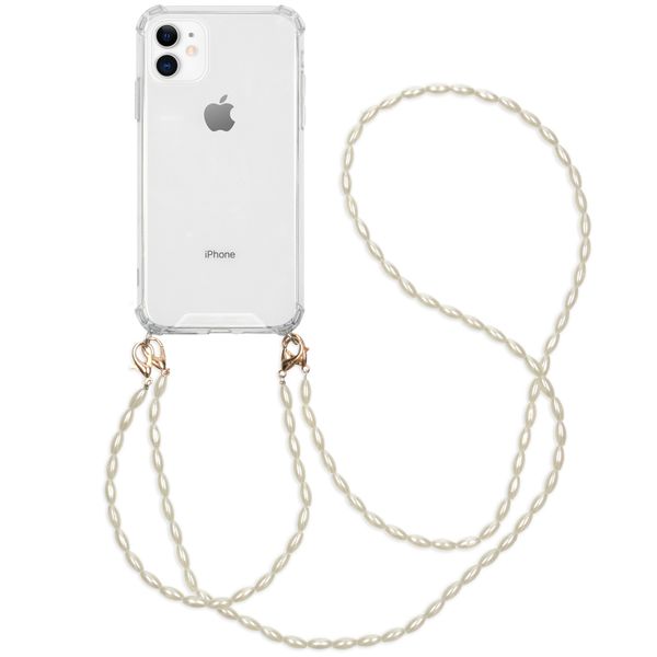imoshion Coque avec dragonne + bracelet - Perles Apple iPhone 11 - Transparent