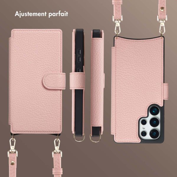 Selencia Étui Riva avec MagSafe et cordon de téléphone Samsung Galaxy S25 Ultra - Old Pink