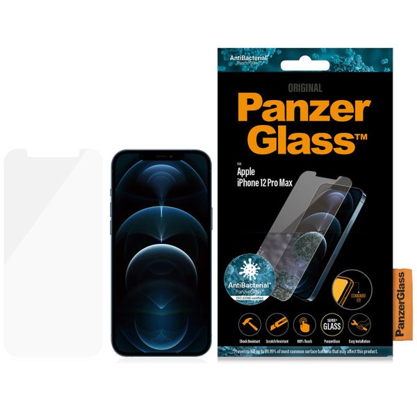 PanzerGlass Protection d'écran en verre trempé Anti-bactéries iPhone 12 Pro Max