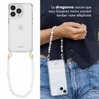 imoshion Coque avec dragonne + bracelet Apple iPhone 13 Pro - Perles Cœurs