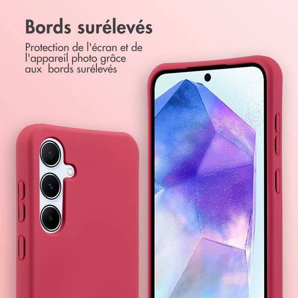 imoshion Coque de couleur avec cordon amovible Samsung Galaxy A55 - Raspberry