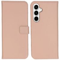 Selencia Étui portefeuille en cuir véritable Samsung Galaxy A55 - Dusty Pink