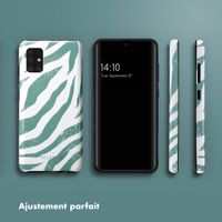 Selencia Coque arrière Vivid Tough Samsung Galaxy A51 - Colorful Zebra Pine Blue