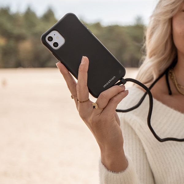 imoshion Coque de couleur avec cordon amovible Apple iPhone 12 (Pro) - Noir