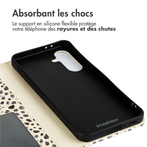 imoshion Étui de téléphone portefeuille Design Samsung Galaxy A36 - Black And White Dots