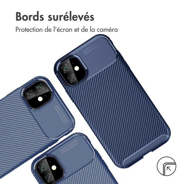 imoshion Coque silicone Carbon iPhone 11 - Bleu