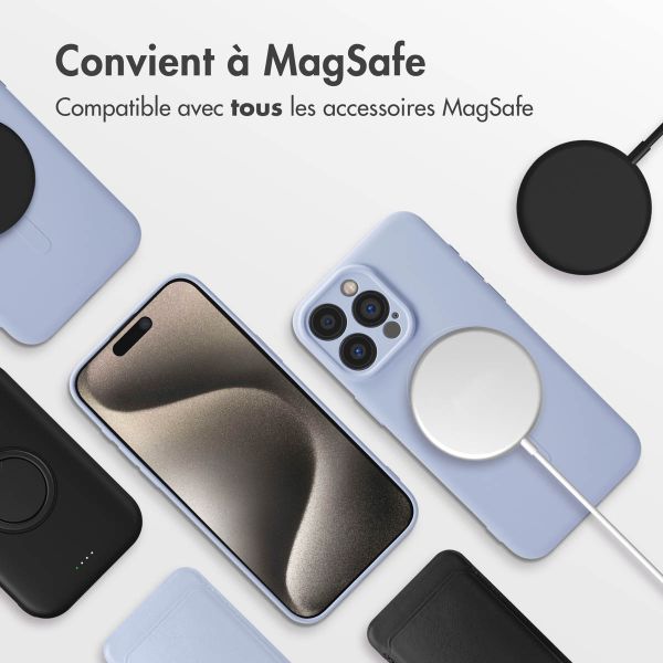 imoshion Coque Couleur avec MagSafe Apple iPhone 15 Pro Max - Lila