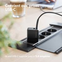 imoshion Braided USB-C vers câble USB-C - 0,5 mètre - Noir