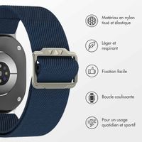 imoshion Bracelet en nylon élastique Samsung Galaxy Watch 8 (Classic) - 40 / 44 / 46mm - Bleu foncé