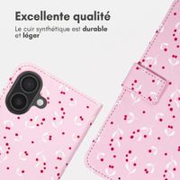 imoshion Étui de télephone portefeuille Design Apple iPhone 17 - Blush Berries