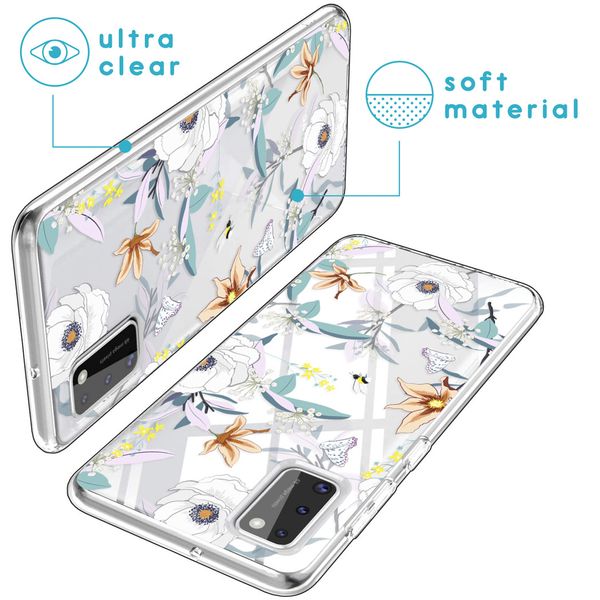 imoshion Coque Design Samsung Galaxy A41 - Fleur - Blanc