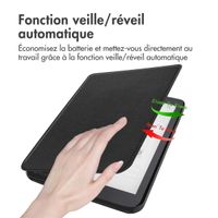 imoshion Étui de liseuse portefeuille Slim Hard Kobo Aura One - Noir