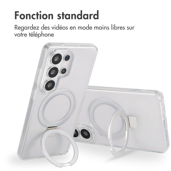 Accezz Coque Ring Stand avec MagSafe Samsung Galaxy S26 Ultra - Transparent