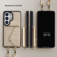 Selencia Coque de télephone Sera avec cordon et porte-cartes enveloppe Samsung Galaxy S26 Ultra - Champagne