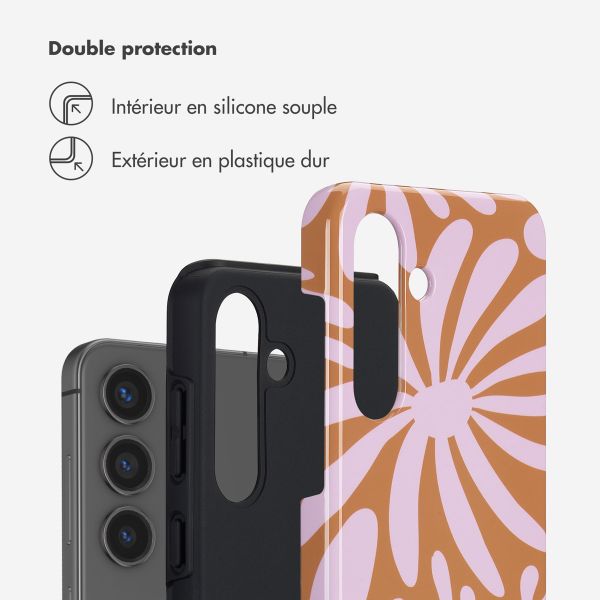 Selencia Coque arrière Vivid Samsung Galaxy S25 - Modern Bloom Pink