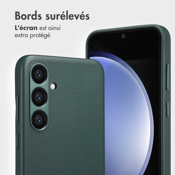 Accezz Étui de télephone portefeuille en cuir 2-en-1 avec MagSafe Samsung Galaxy S23 FE - Cedar Green