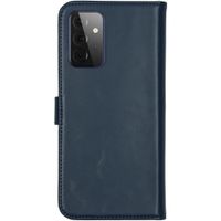 Selencia Étui portefeuille en cuir véritable Samsung Galaxy A72 - Bleu