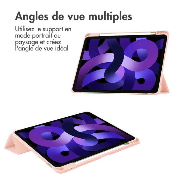 imoshion Coque tablette rigide Trifold Apple iPad Air 11 pouces (2025) M3 / (2024) M2 / Air 5 (2022) / Air 4 (2020) - Rose