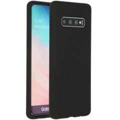 Accezz Coque Liquid Silicone Samsung Galaxy S10 - Noir