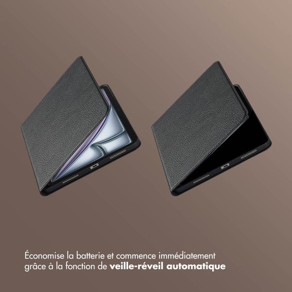 Selencia Coque tablette Riva Apple iPad Air 11 pouces (2025) M3 / (2024) M2 / Air 5 (2022) / Air 4 (2020) - Noir