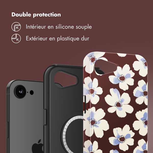 Selencia Coque arrière Vivid avec MagSafe Apple iPhone 16e - Choco Flower Pop