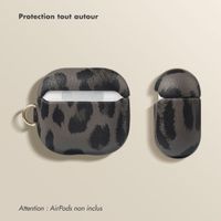 Selencia Coque Sabi Apple AirPods 4 - imprimé léopard - Midnight Black