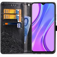 Etui de téléphone portefeuille Mandala Xiaomi Redmi 9